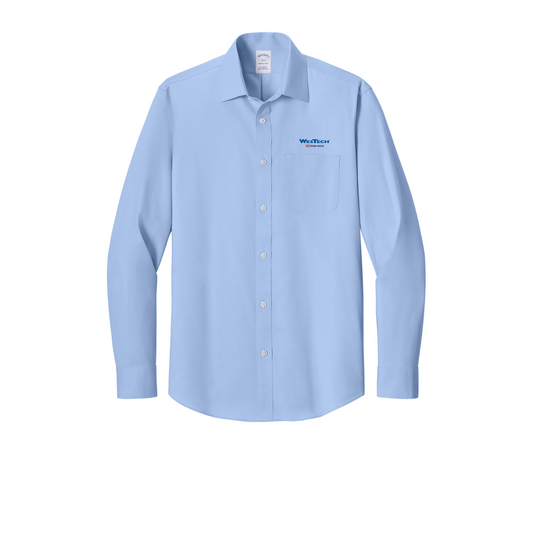 Brooks Brothers® Wrinkle-Free Stretch Pinpoint Spread Collar Shirt - Newport/ Blue