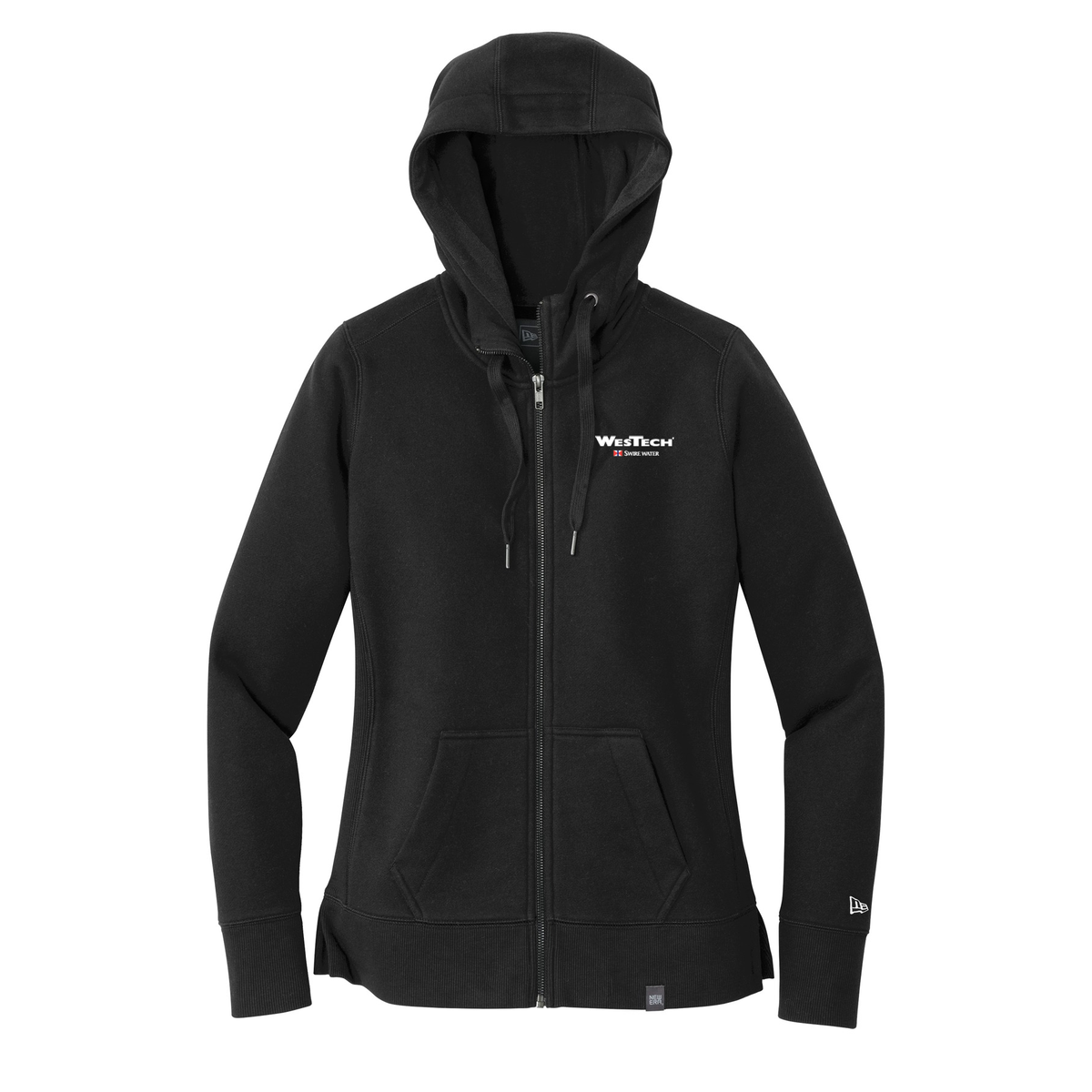 New Era Women's French Terry Full-Zip Hoodie. LNEA502 - Black