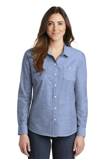 Port Authoirty Ladies Slub Chambray Shirt