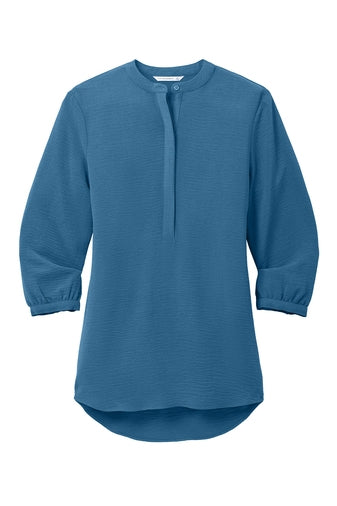 Port Authority Ladies 3/4-Sleeve Textured Crepe Tunic