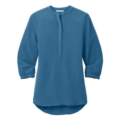Port Authority Ladies 3/4-Sleeve Textured Crepe Tunic