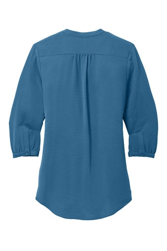 Port Authority Ladies 3/4-Sleeve Textured Crepe Tunic