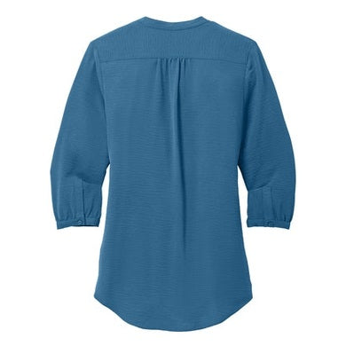 Port Authority Ladies 3/4-Sleeve Textured Crepe Tunic