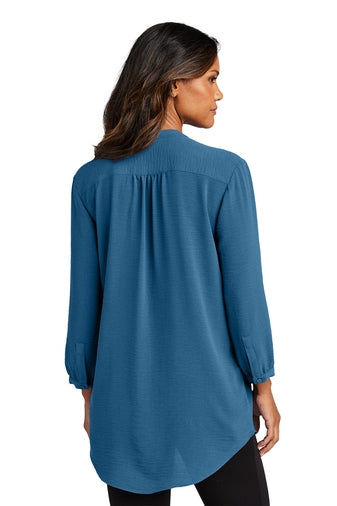 Port Authority Ladies 3/4-Sleeve Textured Crepe Tunic