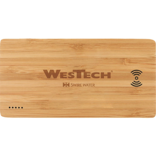 FSC 100% Bamboo 5000 mAh Wireless Power Bank