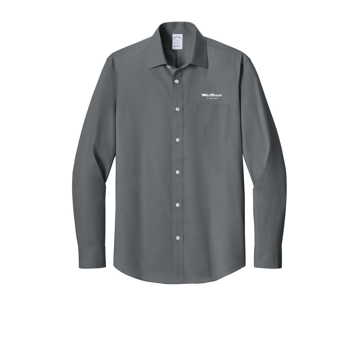 Brooks Brothers® Wrinkle-Free Stretch Pinpoint Spread Collar Shirt - Deep/ Black