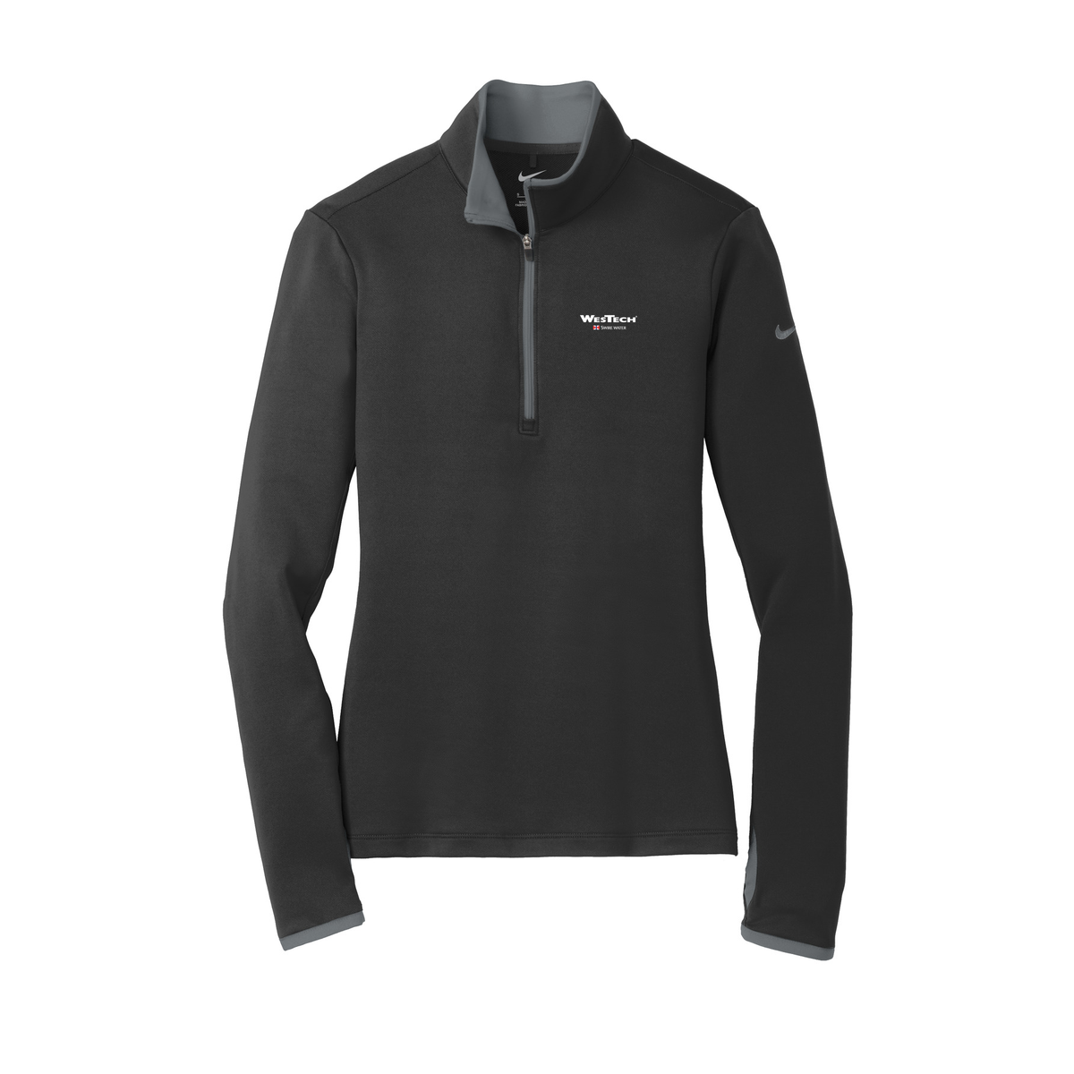 Nike Women's Dri-FIT Stretch 1/2-Zip Cover-Up - Black/ Dark/ Grey