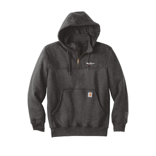 Carhartt® Rain Defender® Paxton Heavyweight Hooded Zip Mock Sweatshirt - Carbon/ Heather