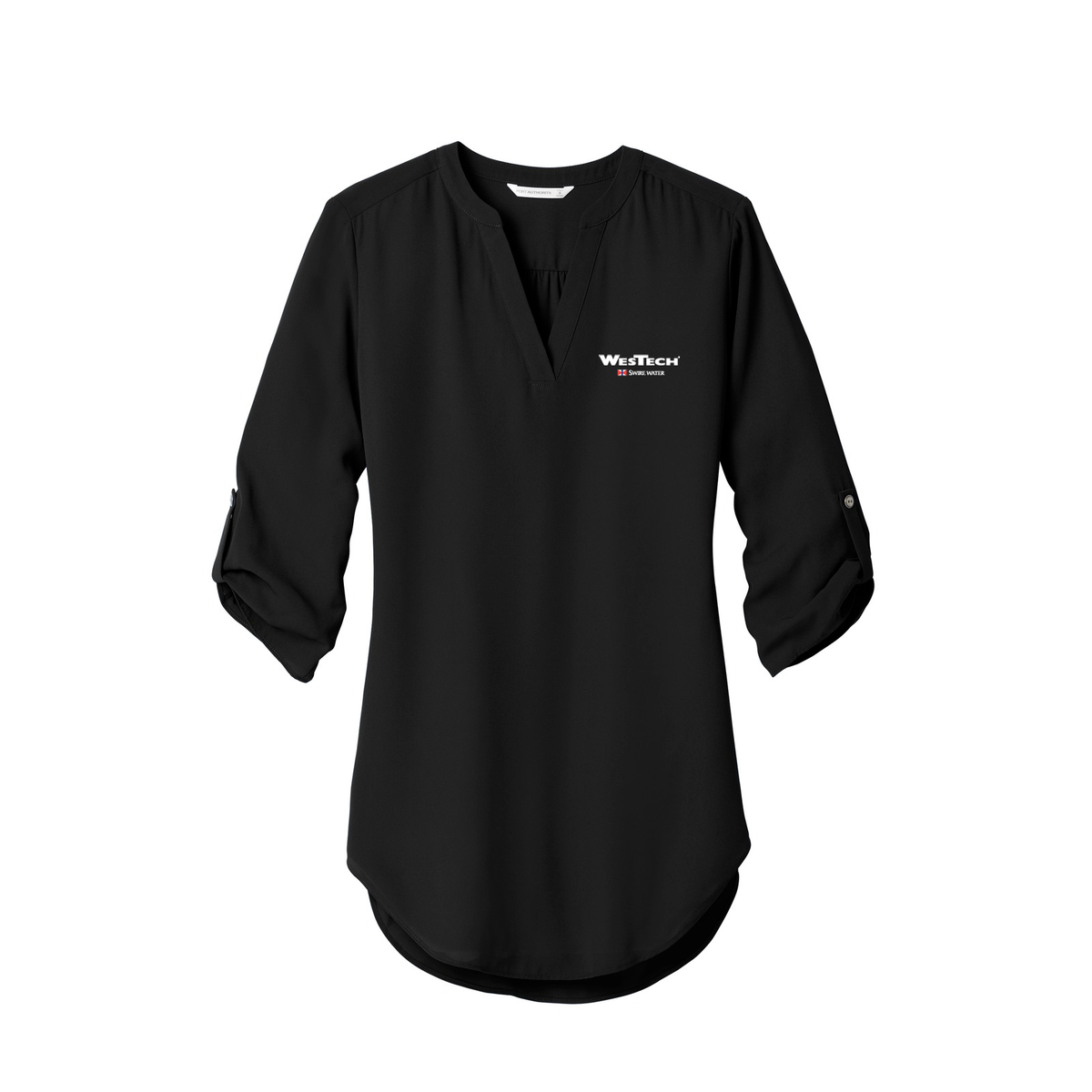 Port Authority Women's 3/4-Sleeve Tunic Blouse. LW701 - Black