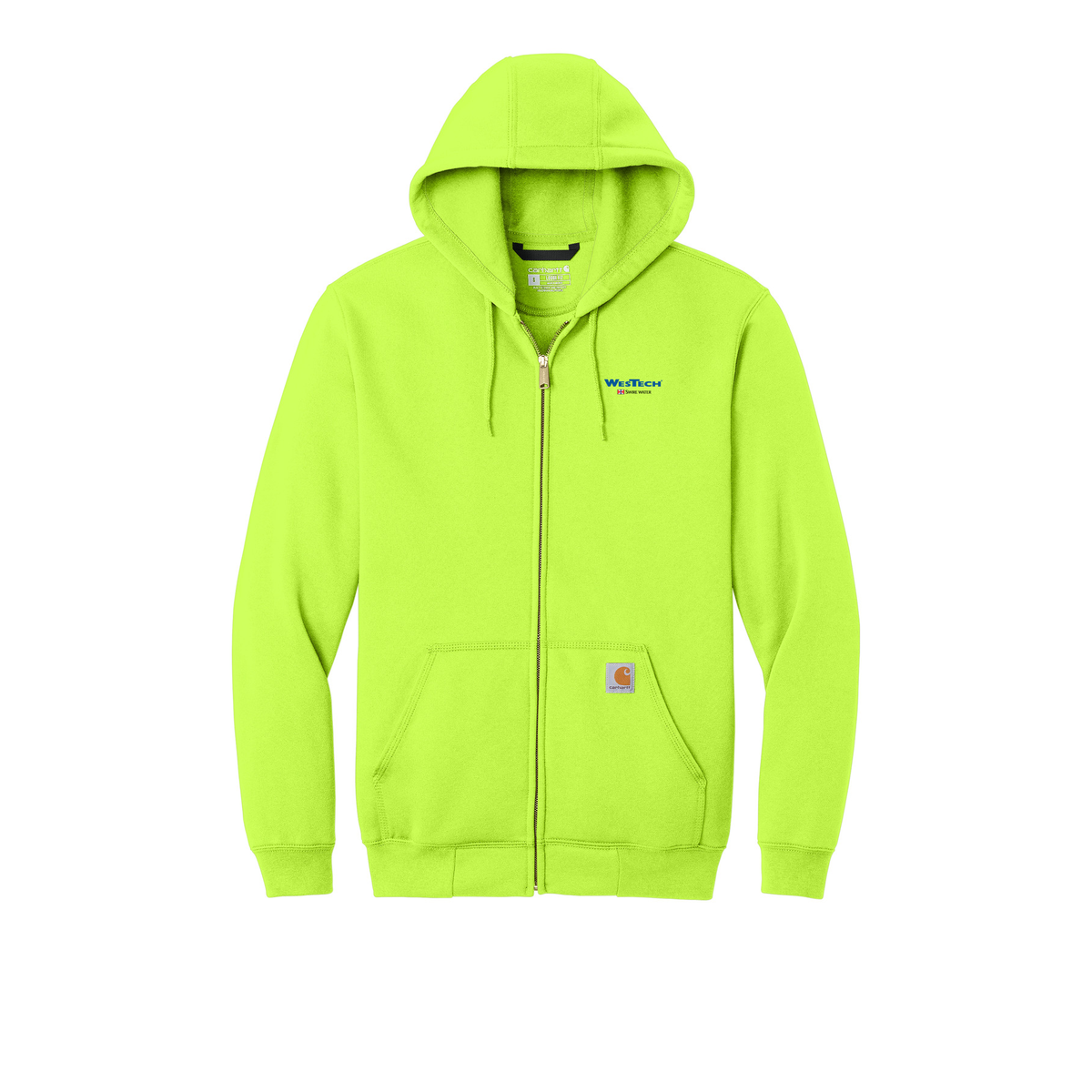 Carhartt® Midweight Hooded Zip-Front Sweatshirt - Brite/ Lime