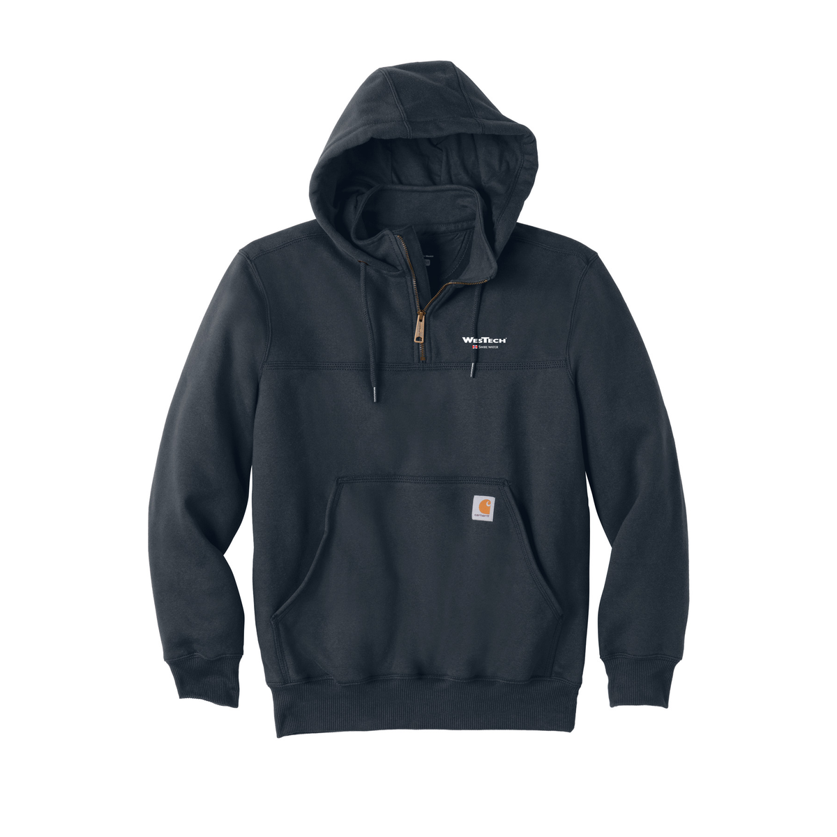 Carhartt® Rain Defender® Paxton Heavyweight Hooded Zip Mock Sweatshirt - New/ Navy
