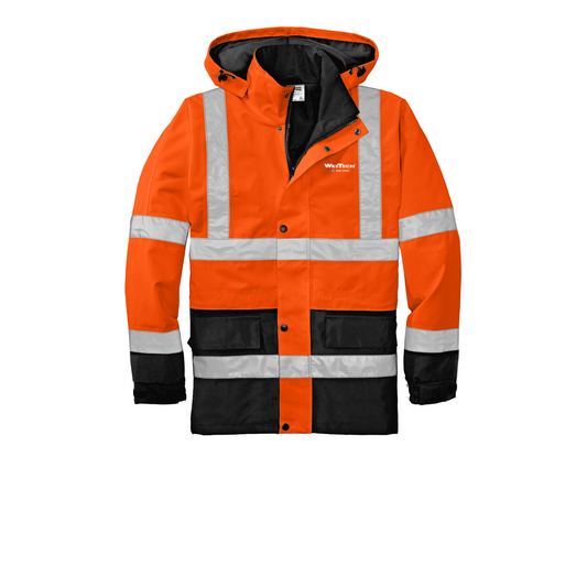 CornerStone® ANSI 107 Class 3 Waterproof Parka - Safety/ Orange