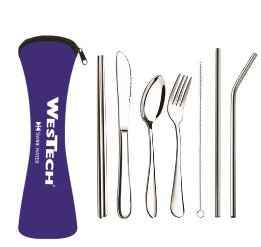 Cutlery Utensils and Straws Kit